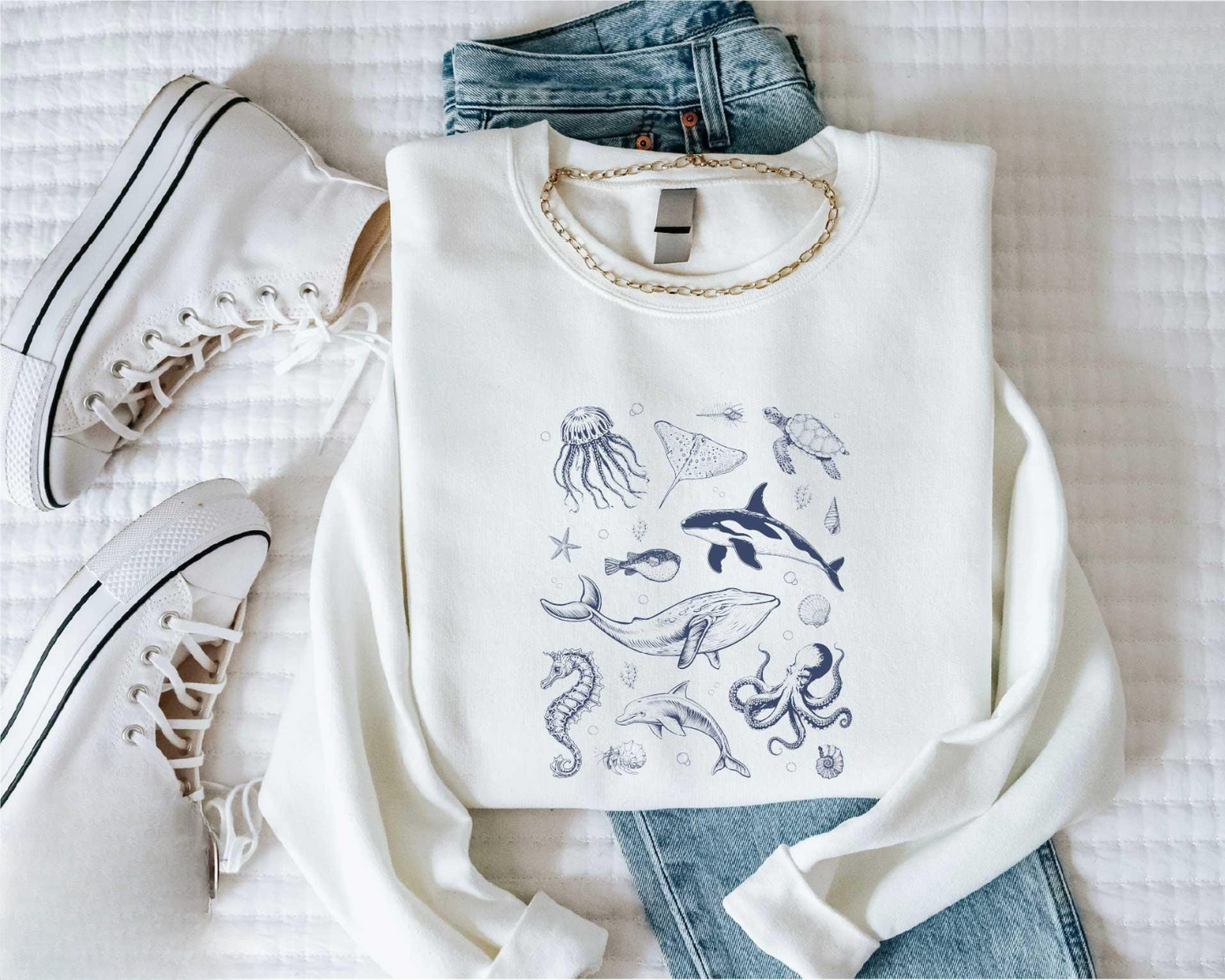 90s Retro Ocean Sweater