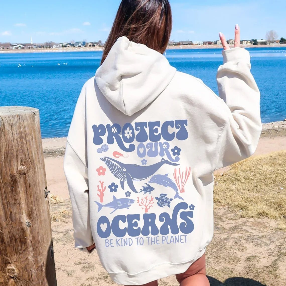 Ocean Blue Climate Change Global Warming Statement - Sustainably Made Bomber Jacket main image 1