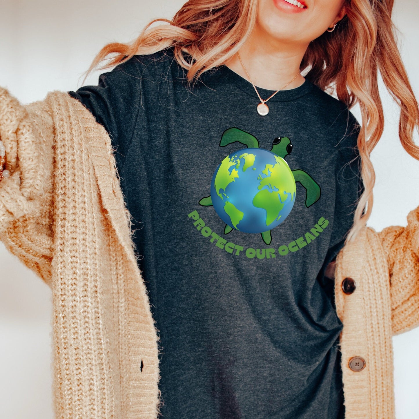 Protect Our Oceans Turtle Tee V2