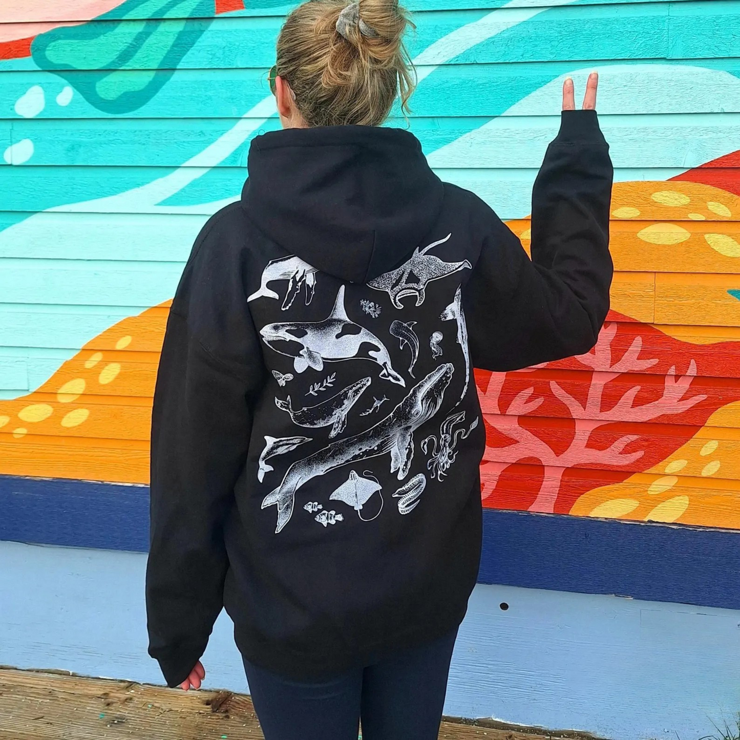 Underwater Sea Animal Vintage Hoodie
