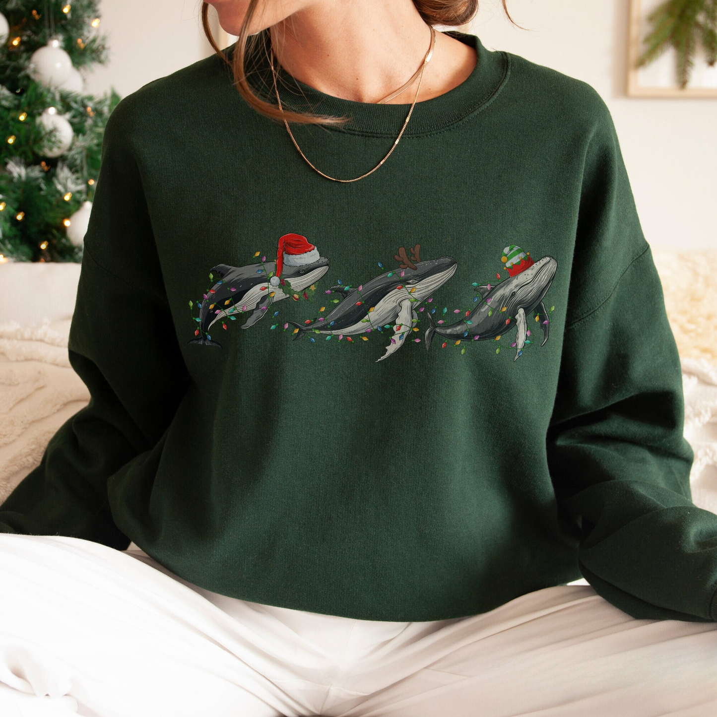 Whale Christmas Sweatshirt
