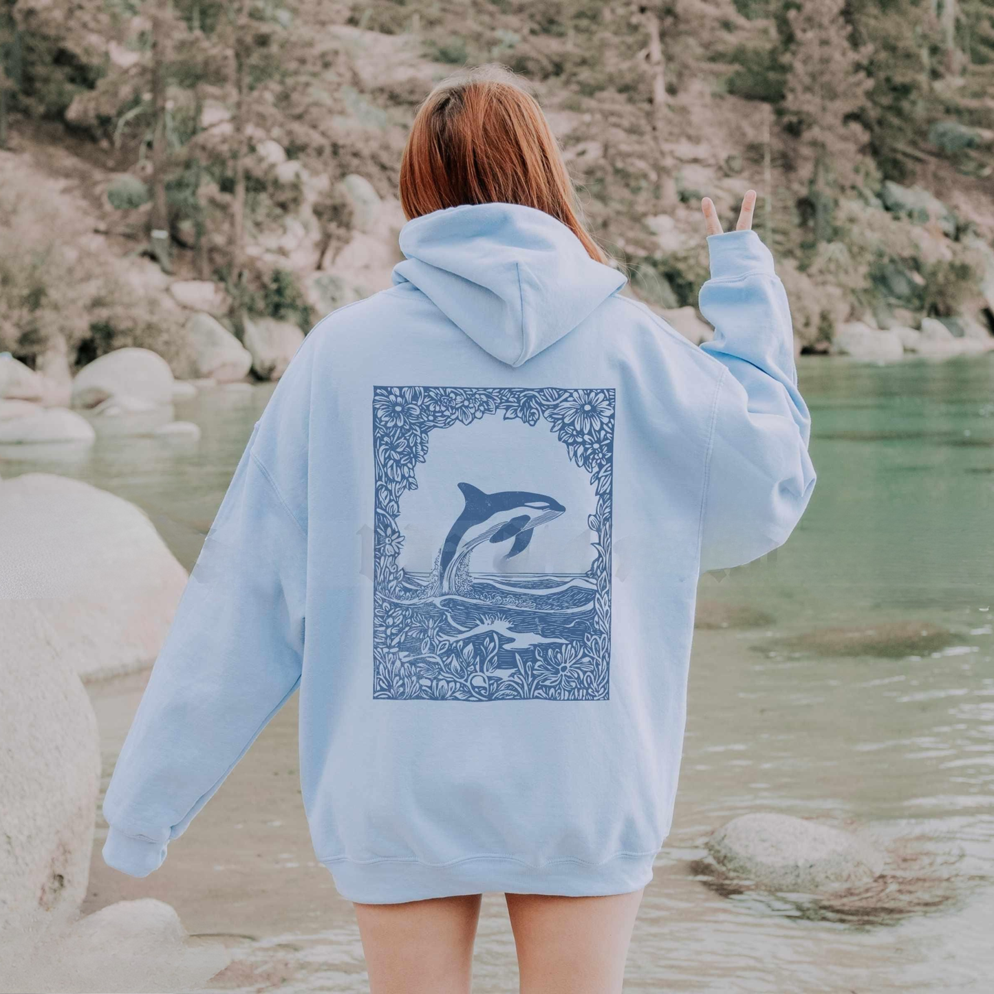 Ocean Graphic Whale Sweatshirt