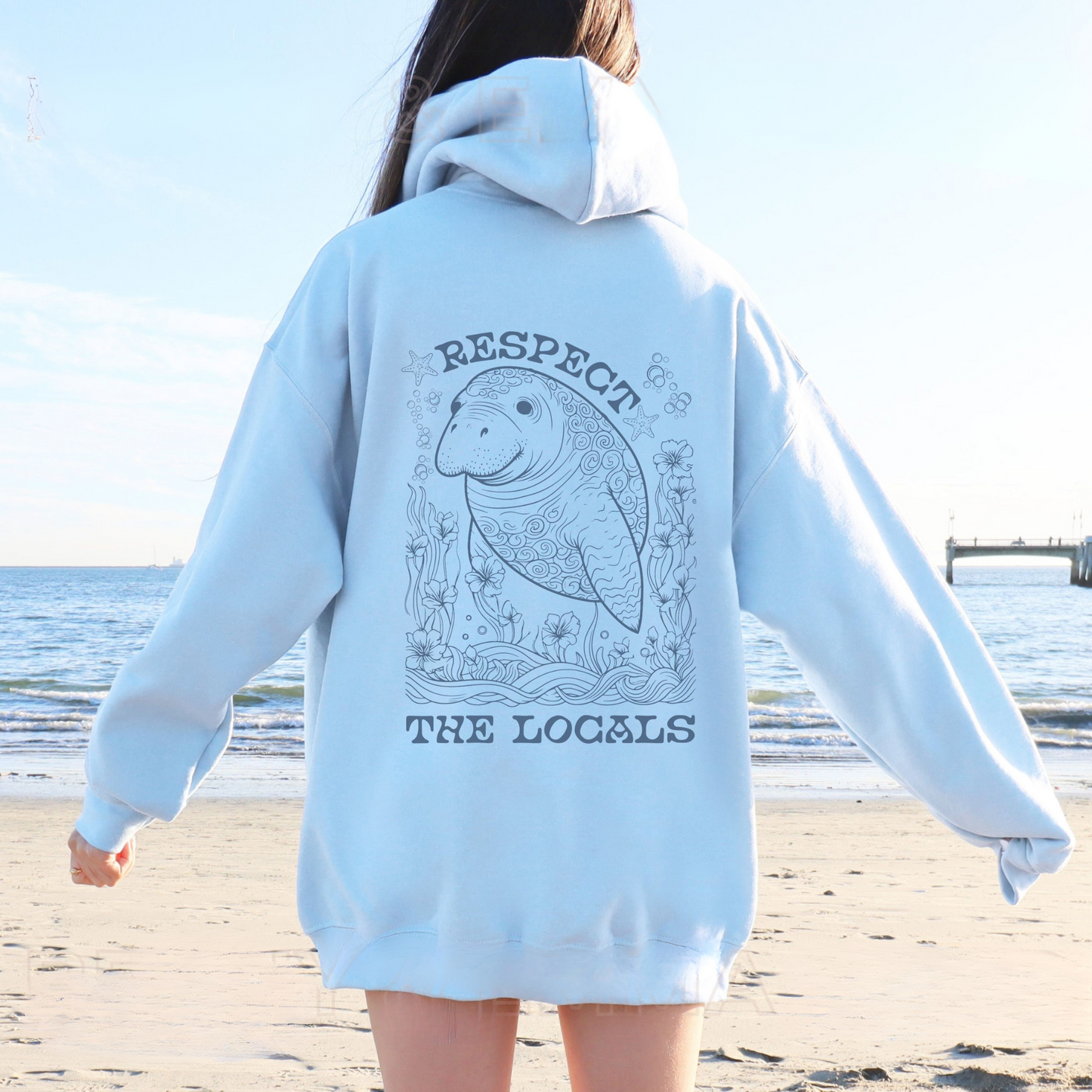 Respect The Locals Manatee Sweater