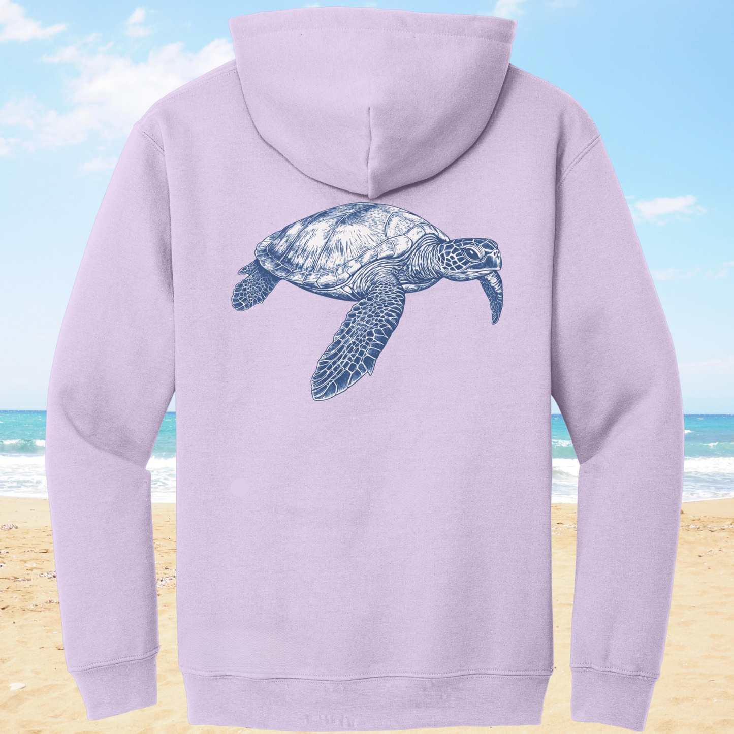 Sea Turtle Back Print Hoodie