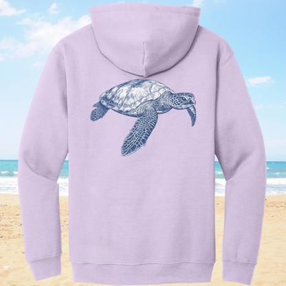 Sea Turtle Back Print Hoodie