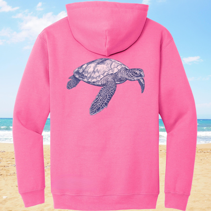 Sea Turtle Back Print Hoodie