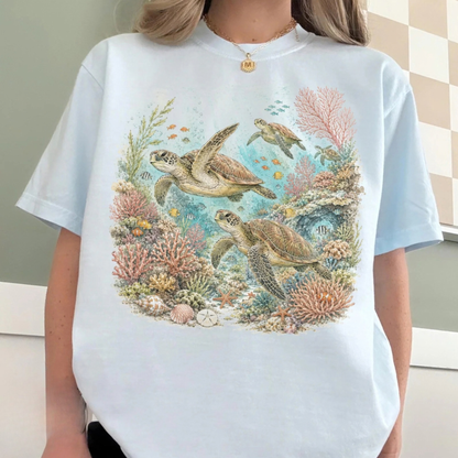 Vintage Sea Turtle Marine T-Shirt