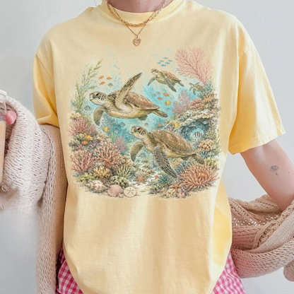 Vintage Sea Turtle Marine T-Shirt