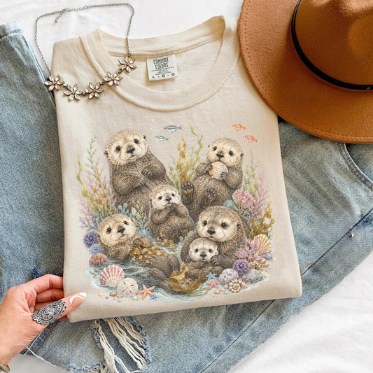 Sea Otter Cottagecore T-Shirt