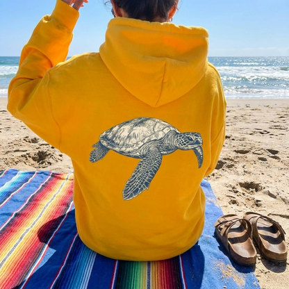Sea Turtle Back Print Hoodie