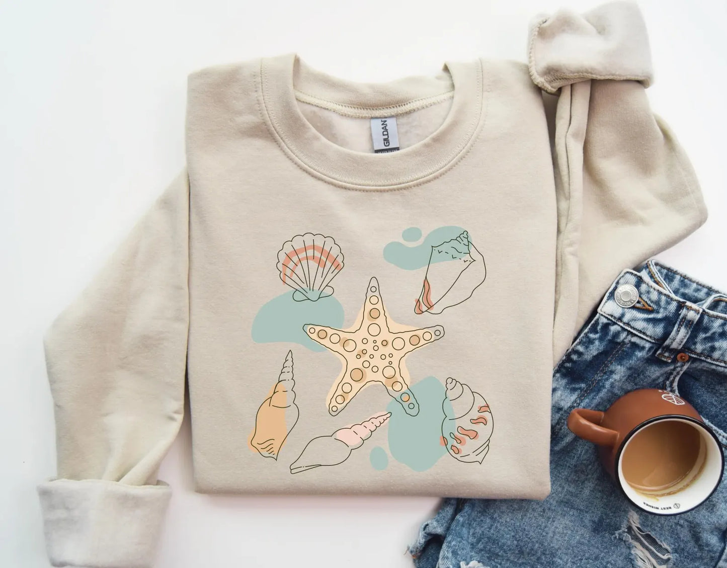 Sea Shells Graphic Sweater