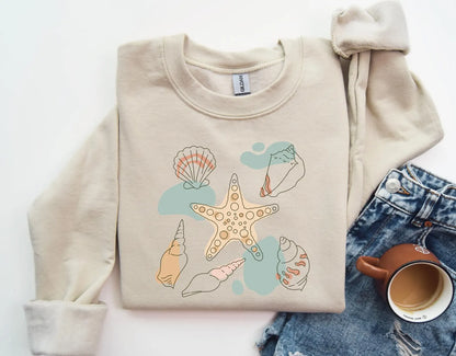 Sea Shells Graphic Sweater