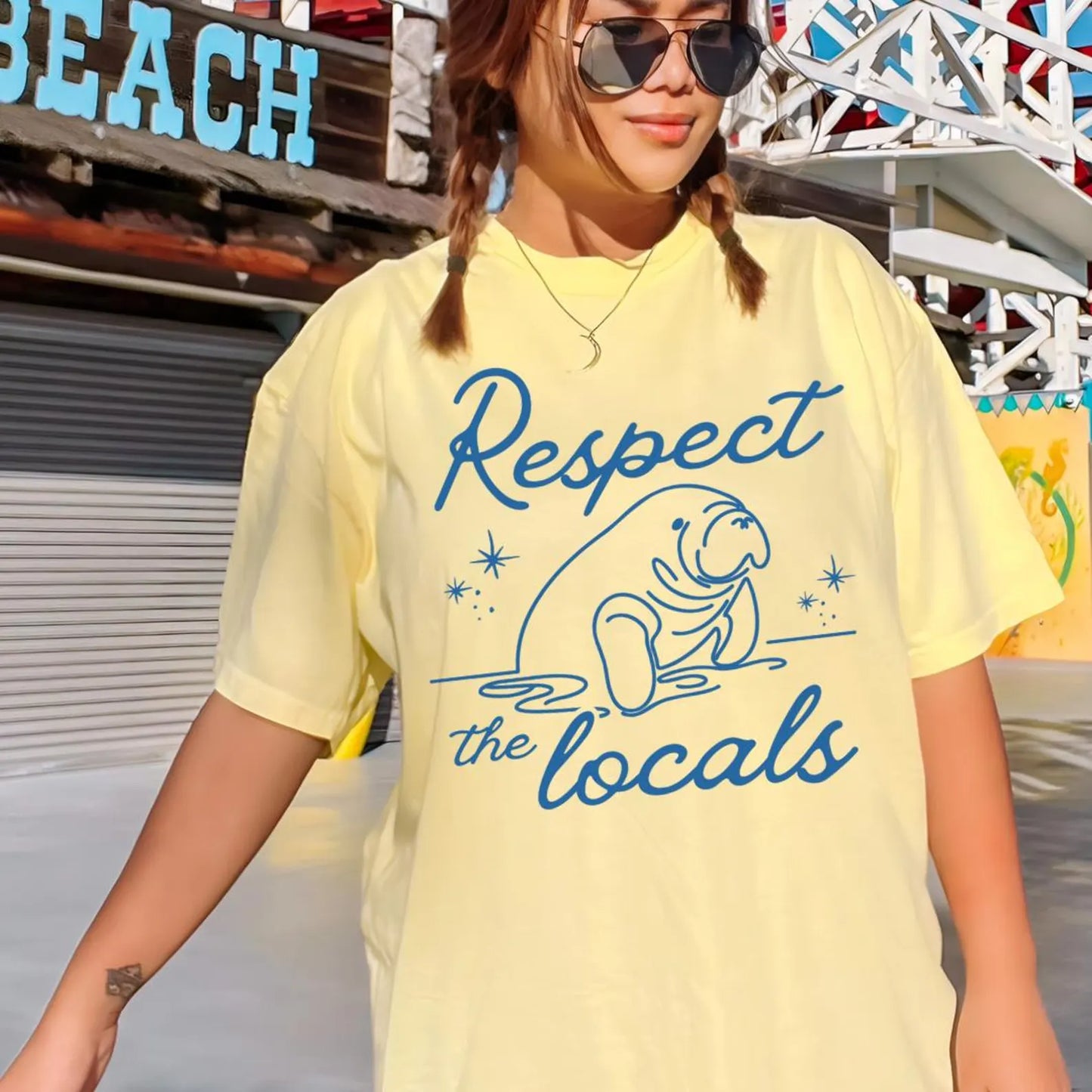 Manatee Respect the Locals Tee V4