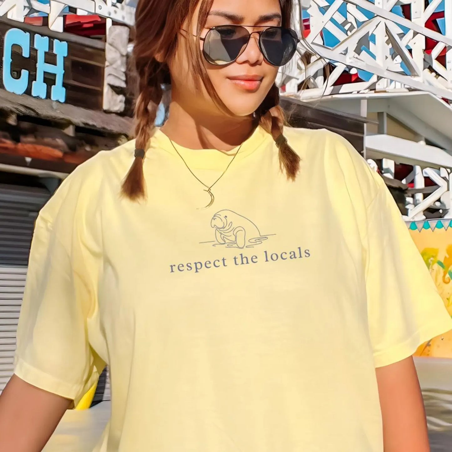 Respect The Locals Manatee Tee V4