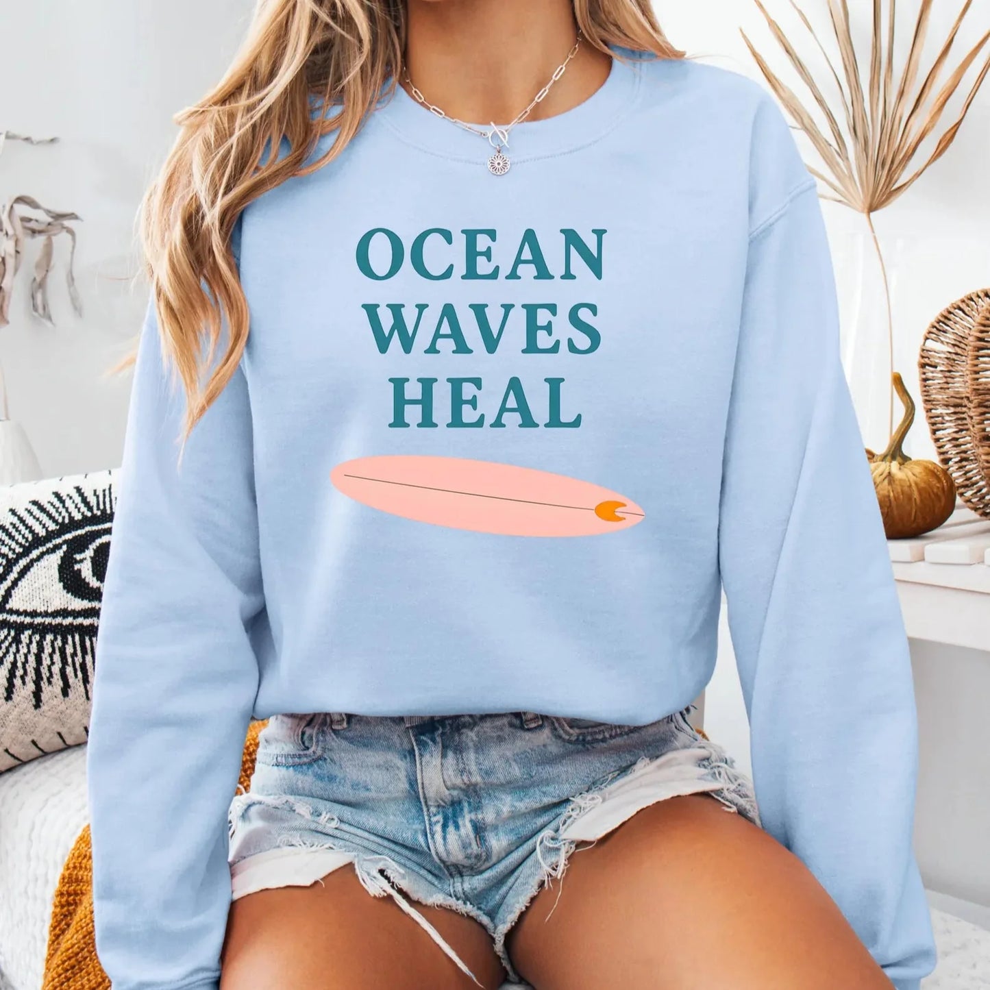 Ocean Waves Heal Sweater
