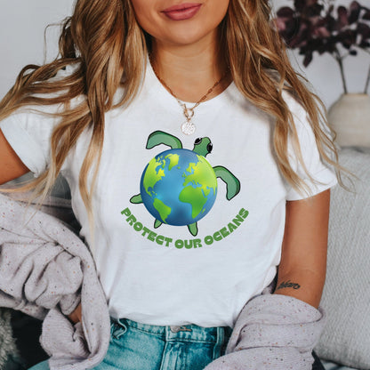 Protect Our Oceans Turtle Tee V2