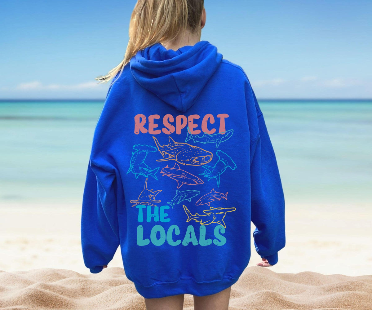 Respect The Locals Shark Hoodie V16
