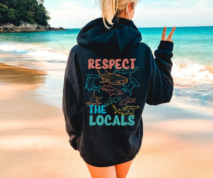 Respect The Locals Shark Hoodie V16