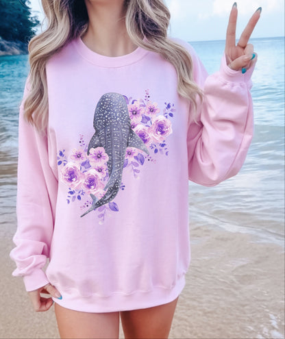 Whale Shark Floral Sweater