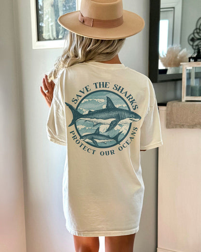 Save The Sharks Tee New