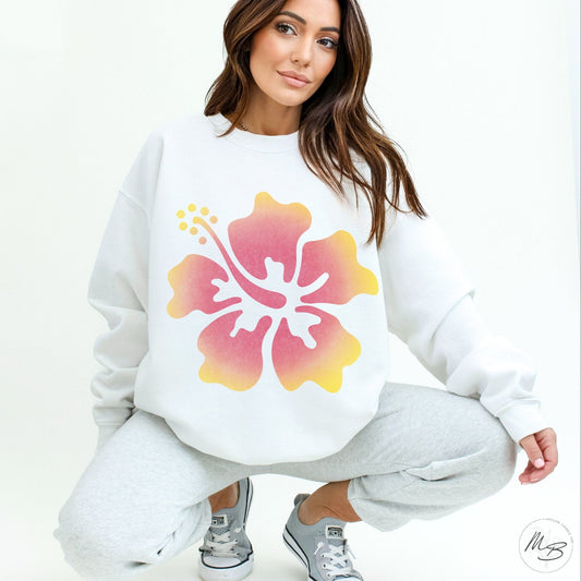 Hibiscus Flower Sweater V3