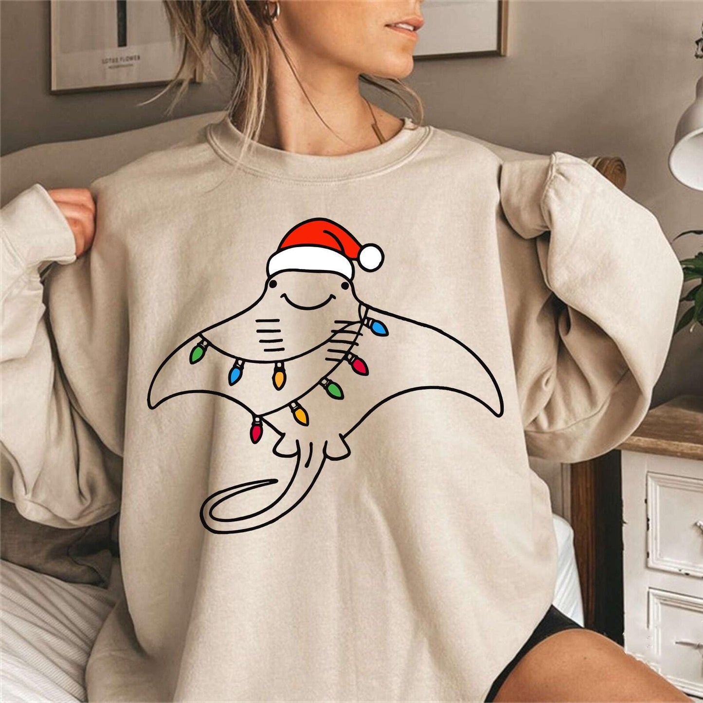 Christmas Manta Ray Sweater