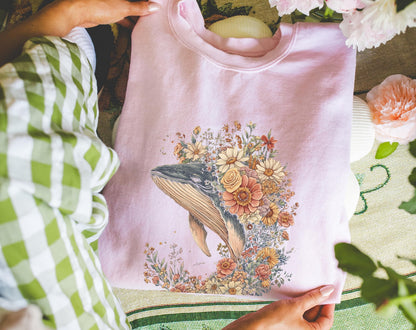 Floral Whale Sweater V