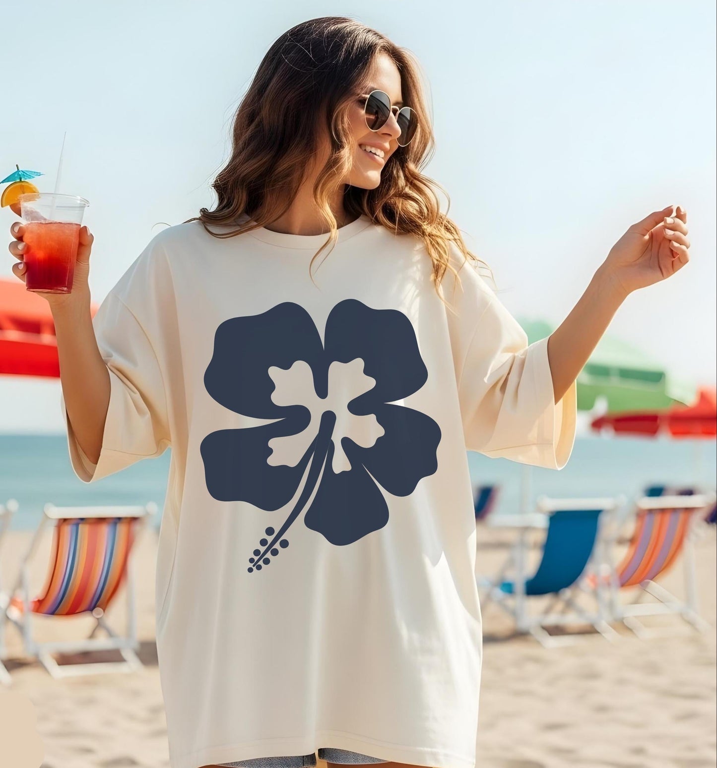 Hibiscus Flower Tee V3