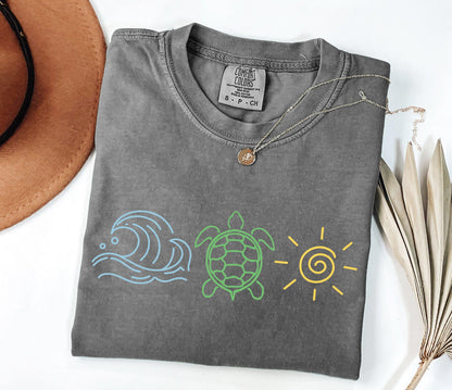 Ocean Wave Turtle Sun Shirt