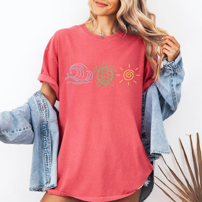 Ocean Wave Turtle Sun Shirt
