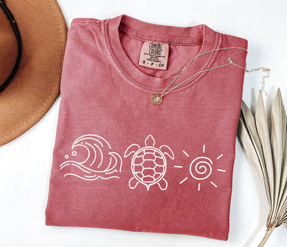 Ocean Wave Turtle Sun Shirt