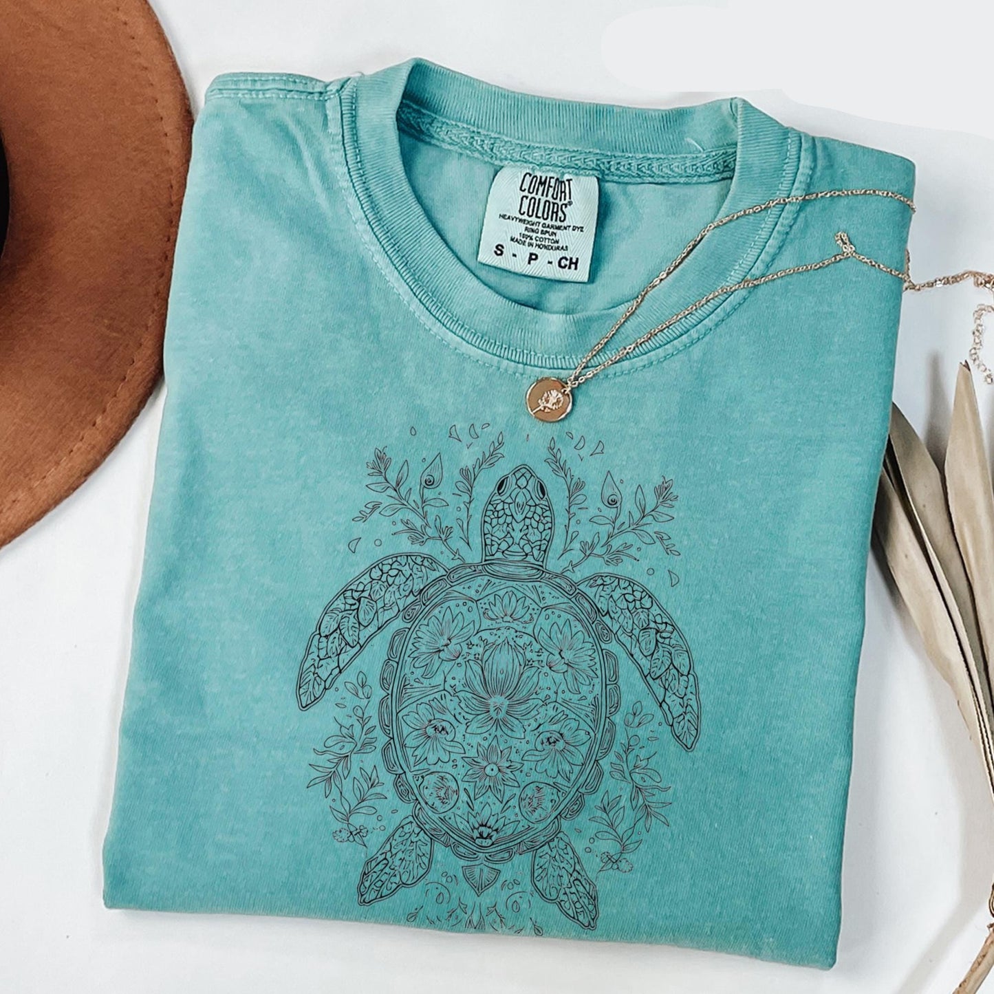 Floral Turtle T-Shirt