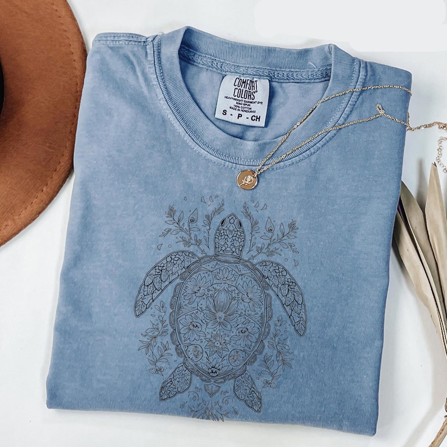 Floral Turtle T-Shirt