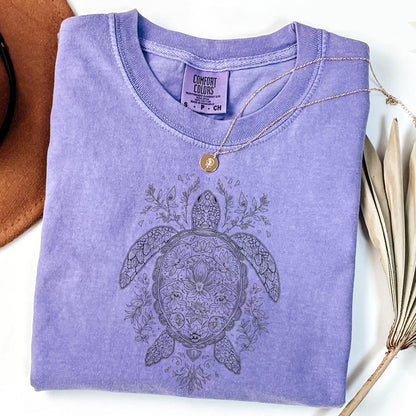 Floral Turtle T-Shirt