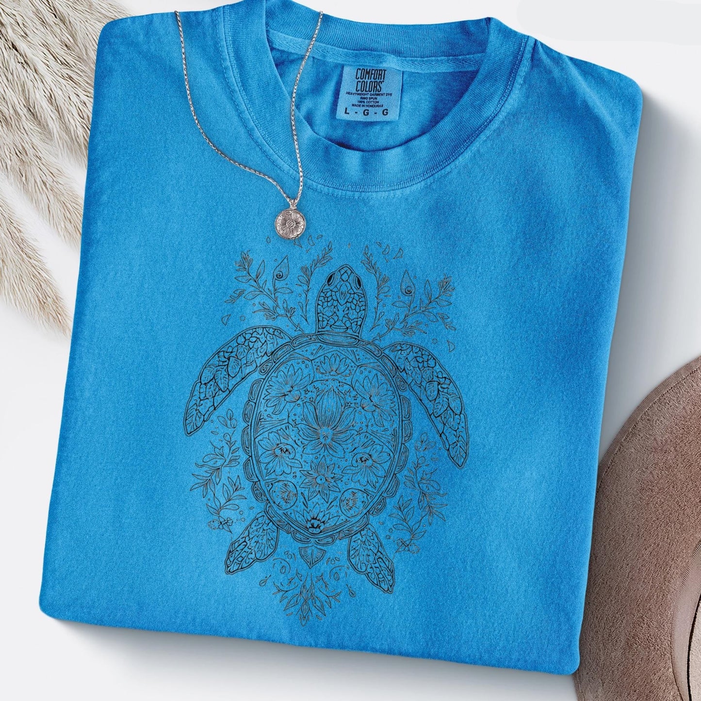 Floral Turtle T-Shirt