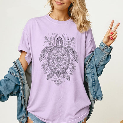 Floral Turtle T-Shirt