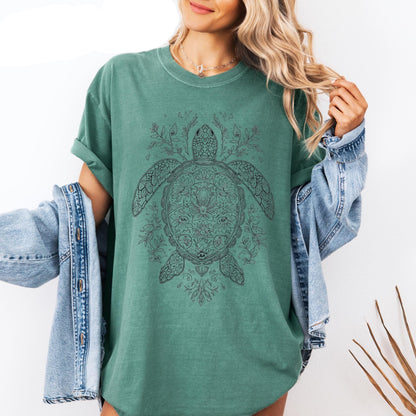 Floral Turtle T-Shirt