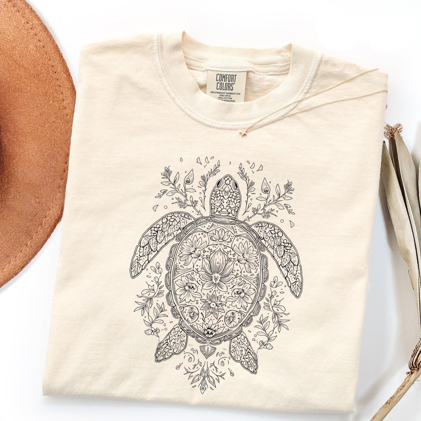 Floral Turtle T-Shirt