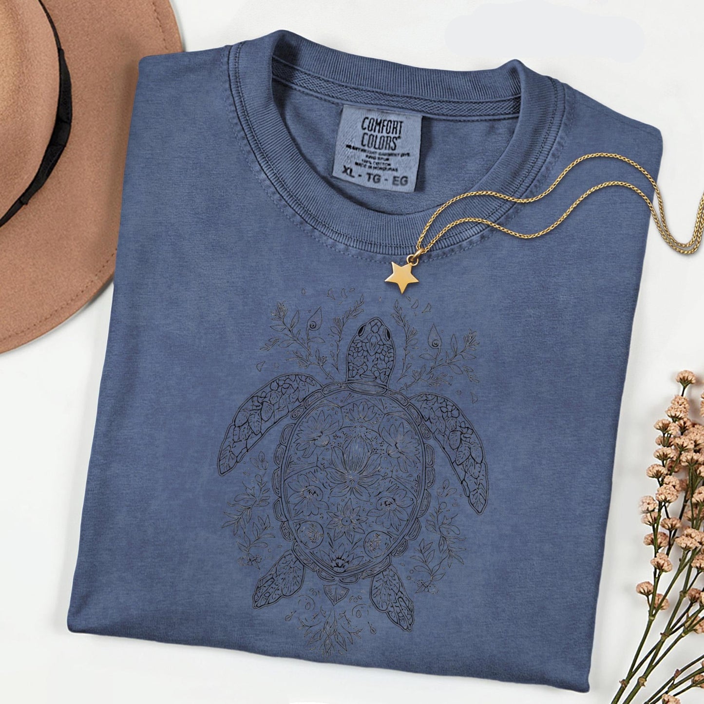 Floral Turtle T-Shirt