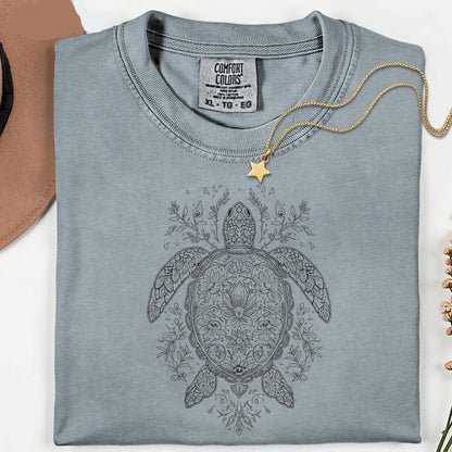 Floral Turtle T-Shirt