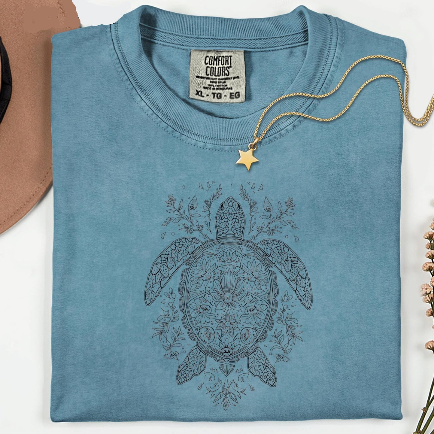 Floral Turtle T-Shirt