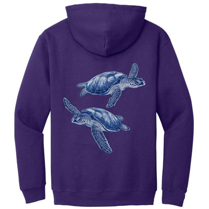 Sea Turtle Back Print Hoodie V1