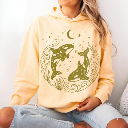 Twin Celestial Orcas Hoodie V1