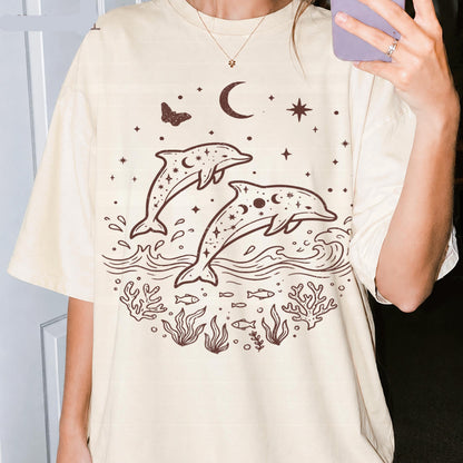 Celestial Dolphins Tee