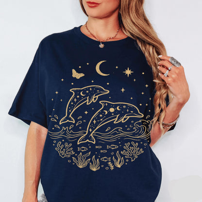 Celestial Dolphins Tee