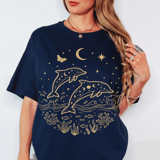 Celestial Dolphins Tee