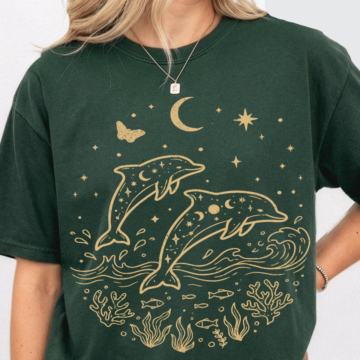 Celestial Dolphins Tee