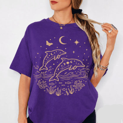 Celestial Dolphins Tee