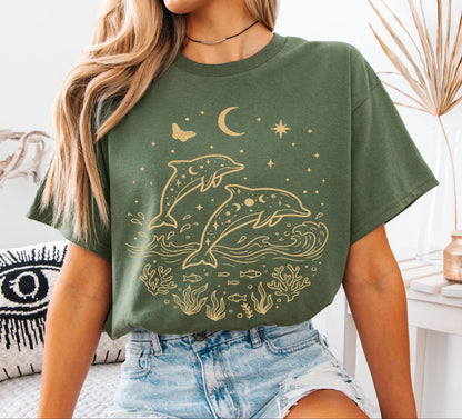 Celestial Dolphins Tee